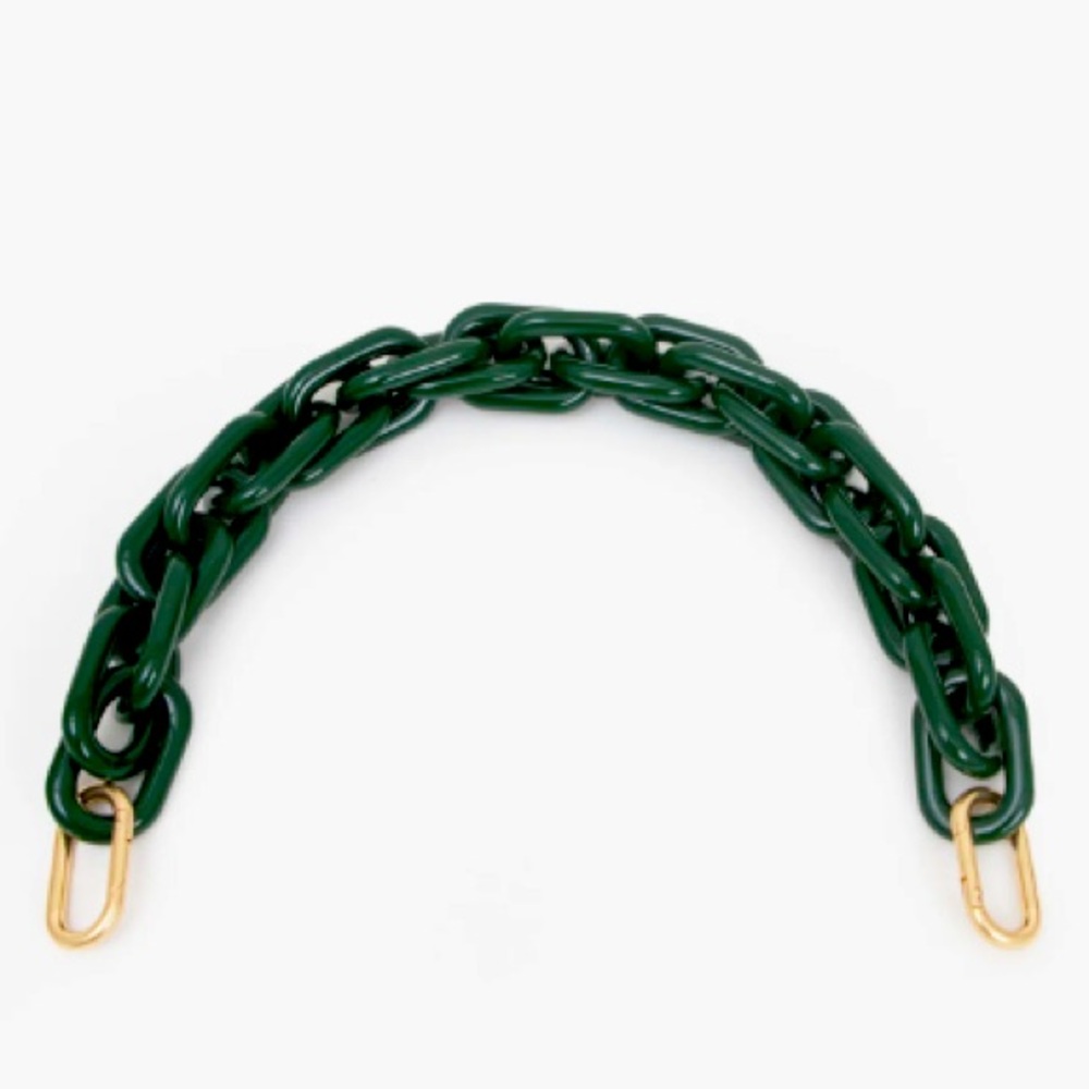 Clare V. Shortie Resin Strap in Fern